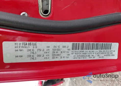 2016 Dodge Journey Sxt z USA, uszkodzony, nr VIN 3C4PDDBG9GT241959